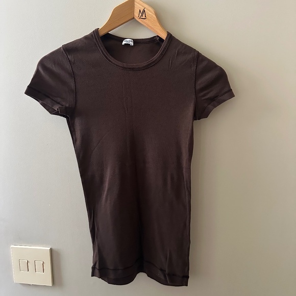 Splendid Chocolate Brown Crew Neck T-Shirt - Picture 1 of 3